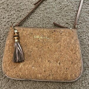 Lilly Pulitzer Metallic Cork Crossbody Purse